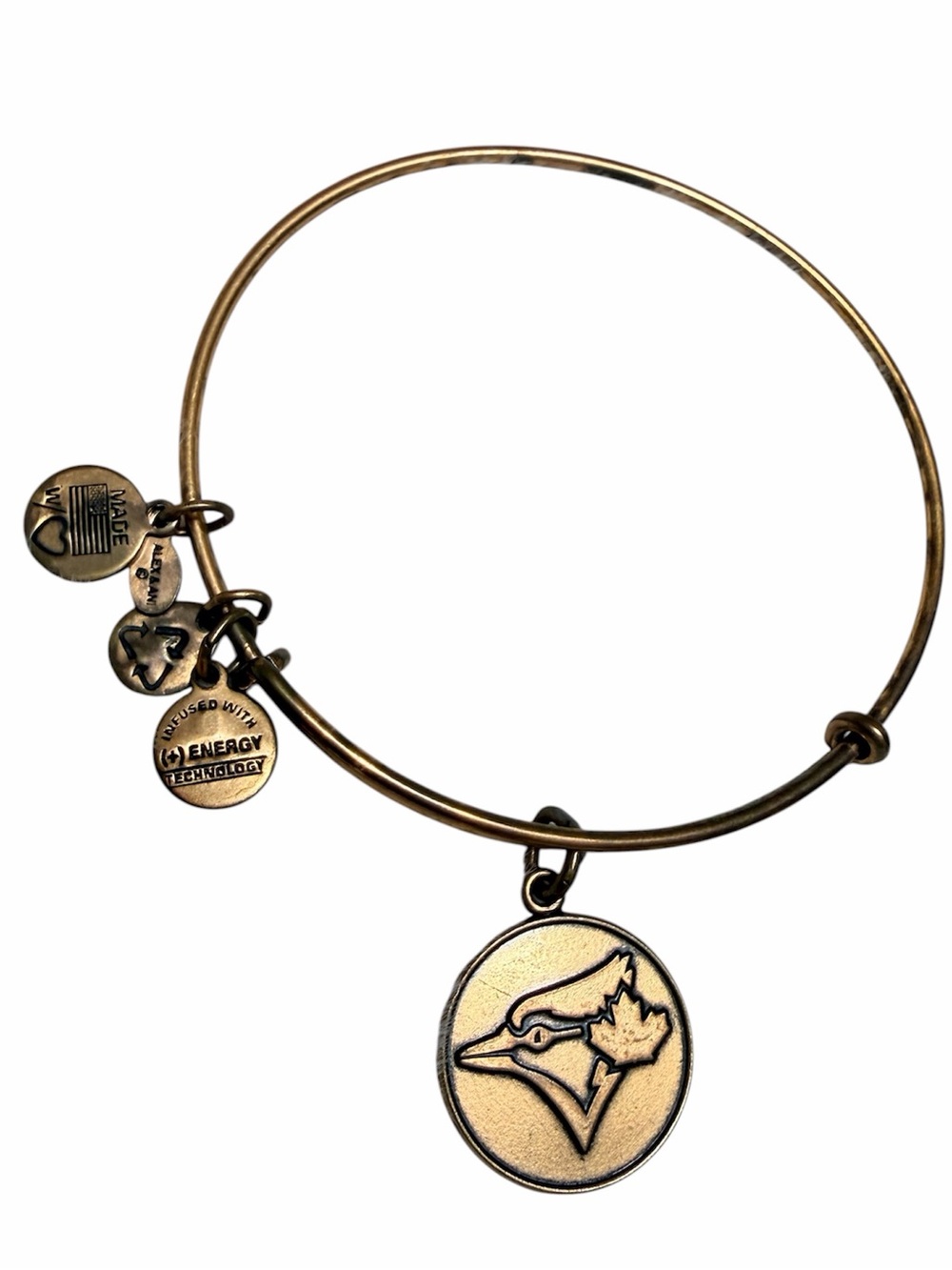 TORONTO BLUE JAYS MLB X ALEX & ANI Rafaelian Gold Bangle Bracelet Women One Size
